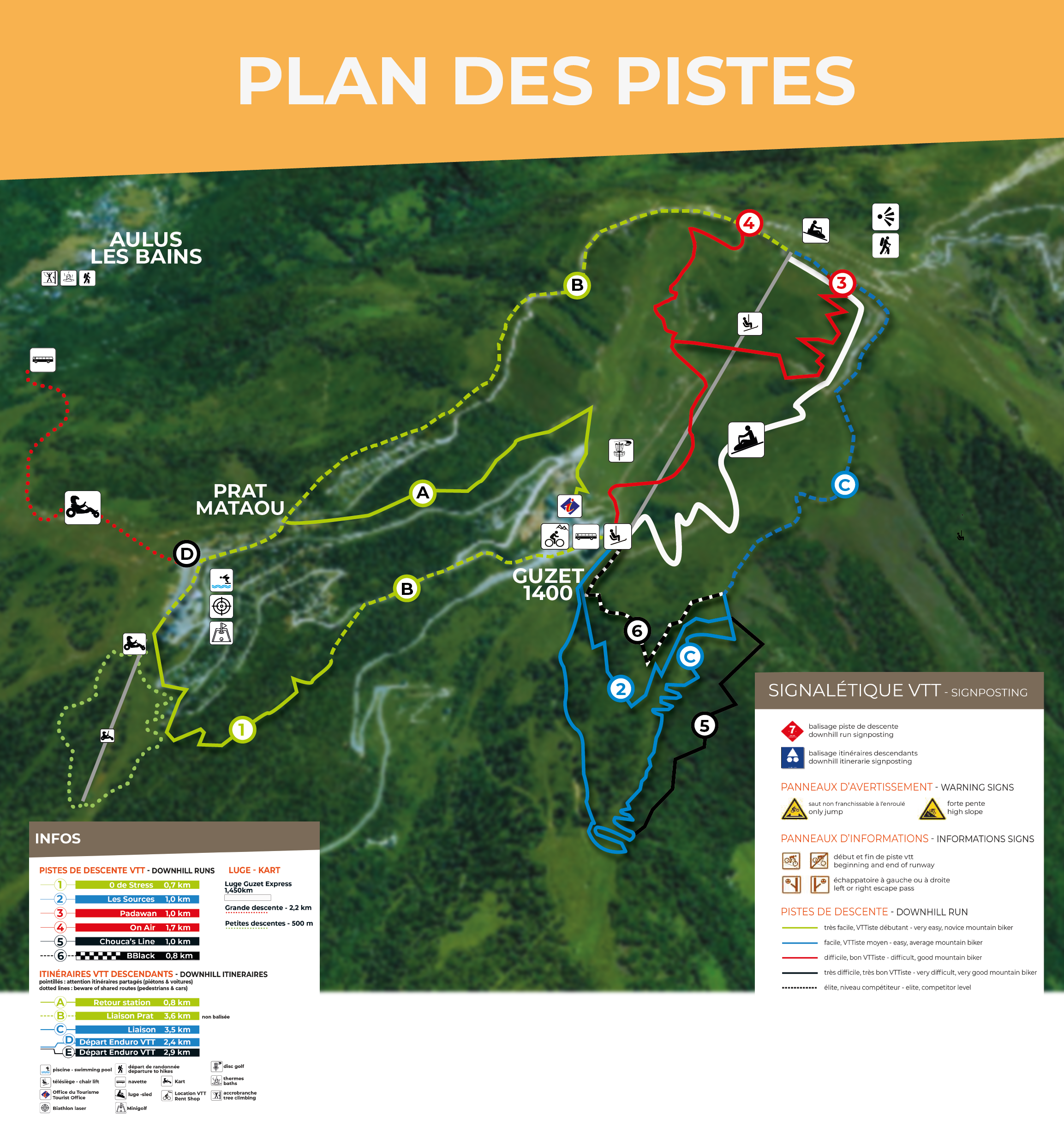 plan bikepark guzet