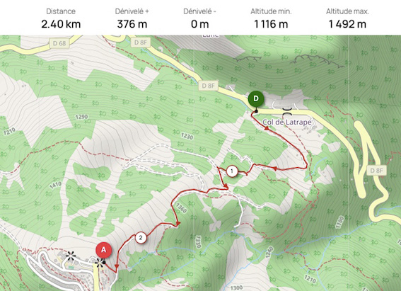 Plan des pistes de Guzet