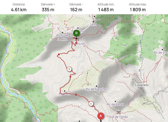 Plan des pistes de Guzet