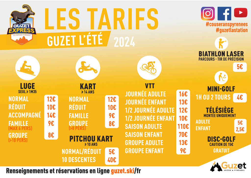 tarifs 24 ete